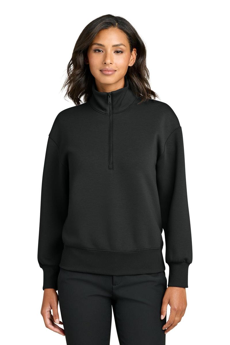 Mercer+Mettle Women's Soft Spacer 1/4-Zip MM3101 in Deep Black