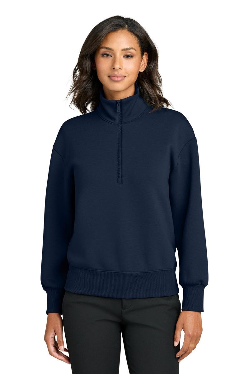 Mercer+Mettle Women's Soft Spacer 1/4-Zip MM3101 in Night Navy
