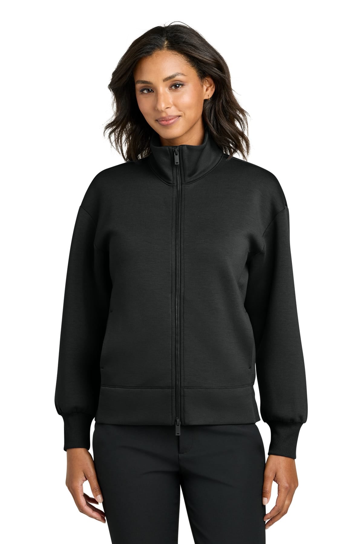 Mercer+Mettle MM3103 XS / Deep Black Mercer+Mettle MM3103 Women's Soft Spacer Full-Zip