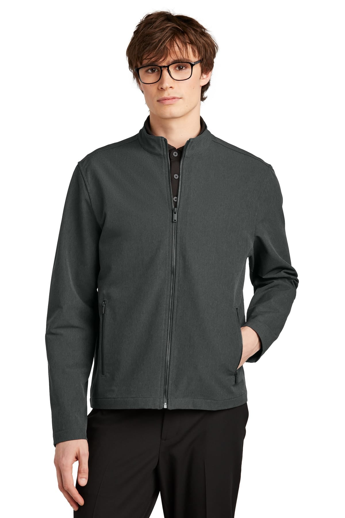Mercer+Mettle MM7102 XS / Anchor Grey Heather Mercer+Mettle ®  Stretch Soft Shell Jacket MM7102