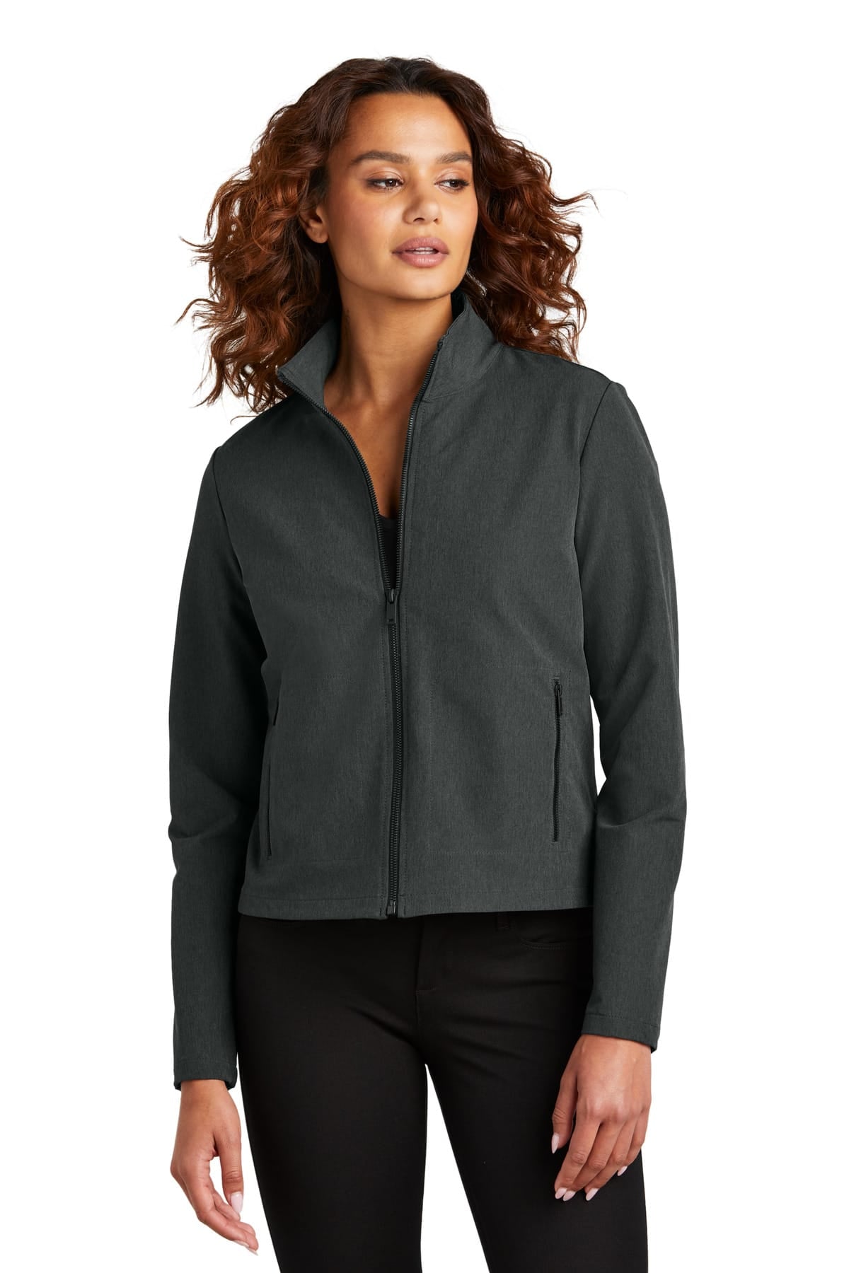 Mercer+Mettle MM7103 XS / Anchor Grey Heather Mercer+Mettle Women's Stretch Soft Shell Jacket MM7103