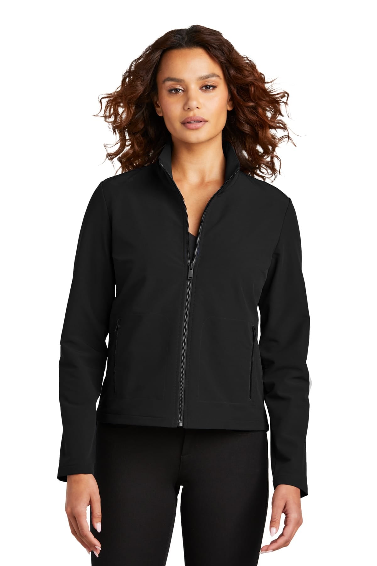 Mercer+Mettle MM7103 XS / Deep Black Mercer+Mettle Women's Stretch Soft Shell Jacket MM7103