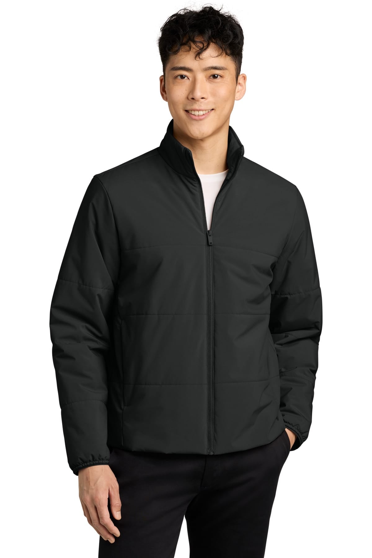Mercer+Mettle MM7220 XS / Deep Black Mercer+Mettle ®  Brookline Quilted Jacket MM7220