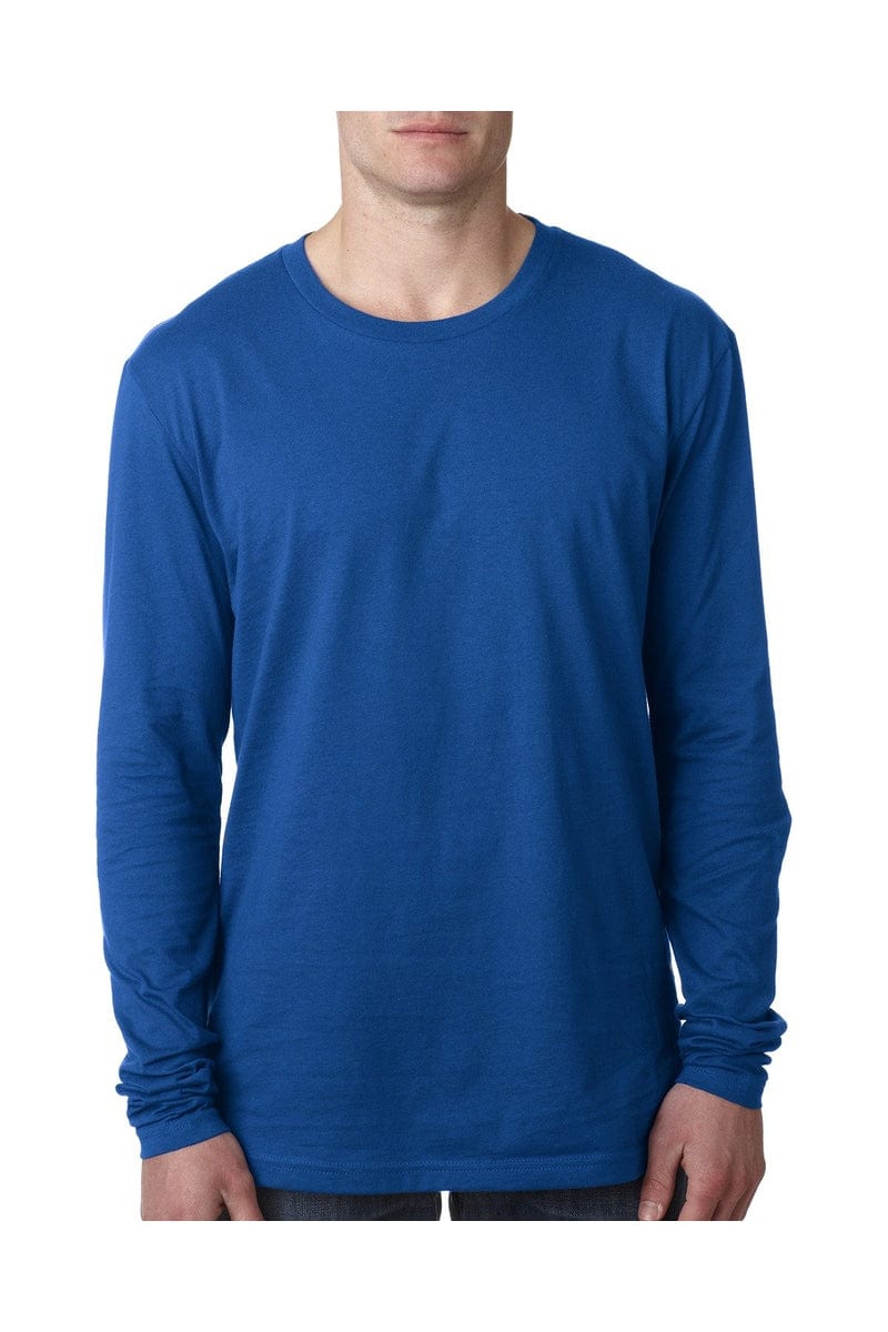 Next Level T-Shirts S / Royal Next Level N3601: Men's Cotton Long-Sleeve Crew