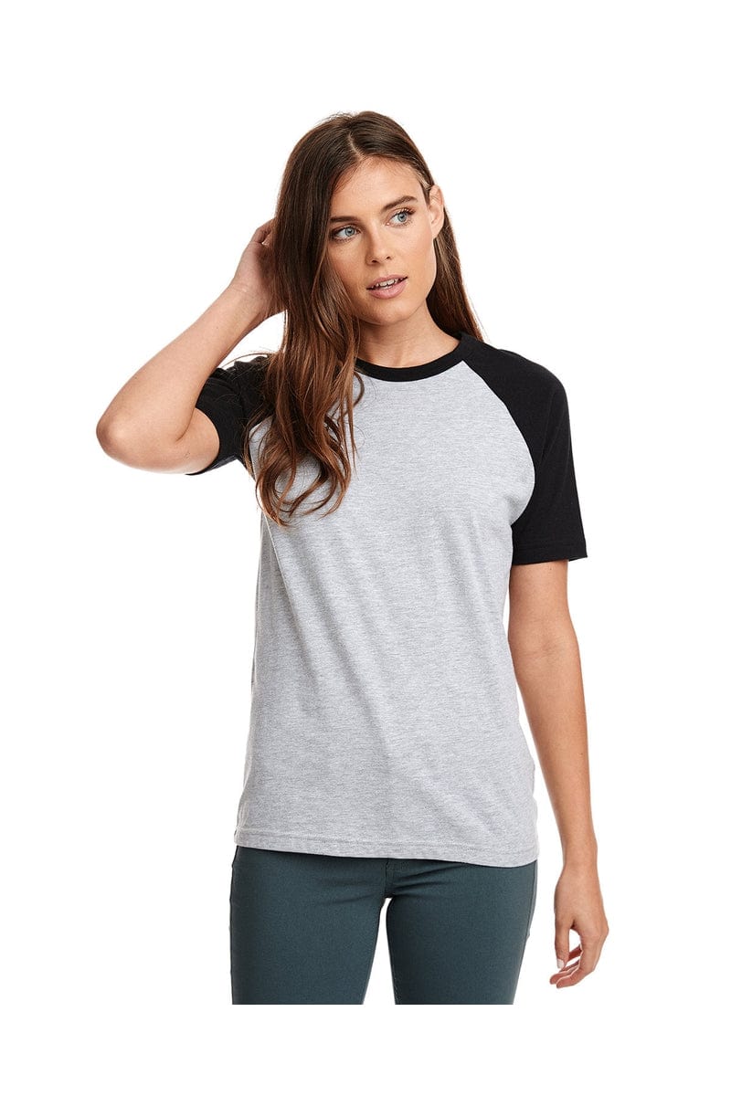 Next Level T-Shirts XS / Black/ Hthr Gray Next Level N3650: Unisex Raglan Short-Sleeve T-Shirt