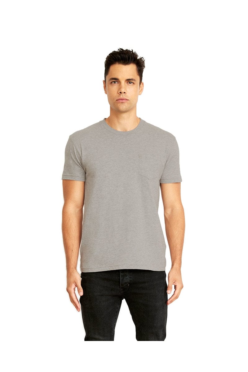 Next Level T-Shirts XS / Heather Gray Next Level 3605: Unisex Pocket Crew