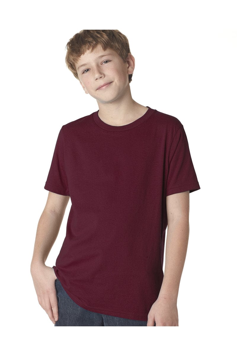 Next Level T-Shirts XS / Maroon Next Level 3310: Youth Boys’ Cotton Crew