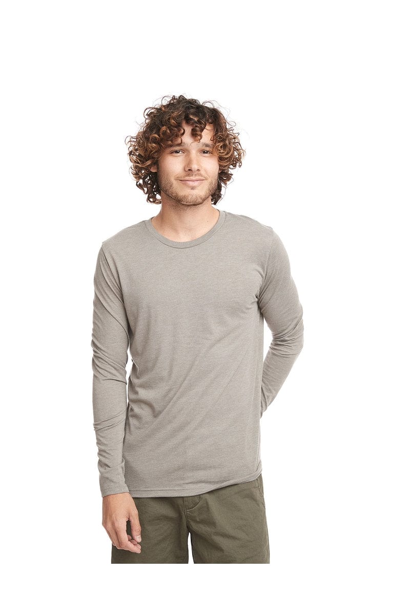 Next Level T-Shirts XS / Venetian Gray Next Level 6071: Men's Triblend Long-Sleeve Crew
