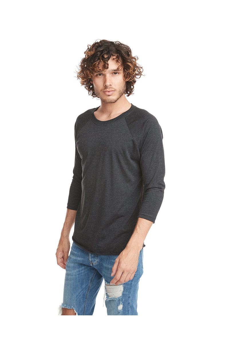 Next Level T-Shirts XS / Vin Blk/ Vin Blk Next Level 6051: Unisex Triblend 3/4-Sleeve Raglan
