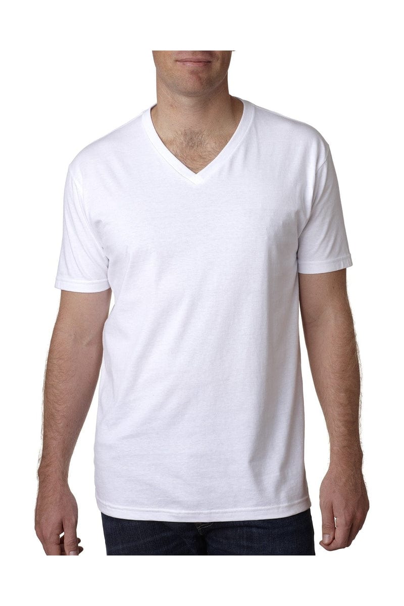 Next Level T-Shirts XS / White Next Level N3200: Men's Cotton V Neck