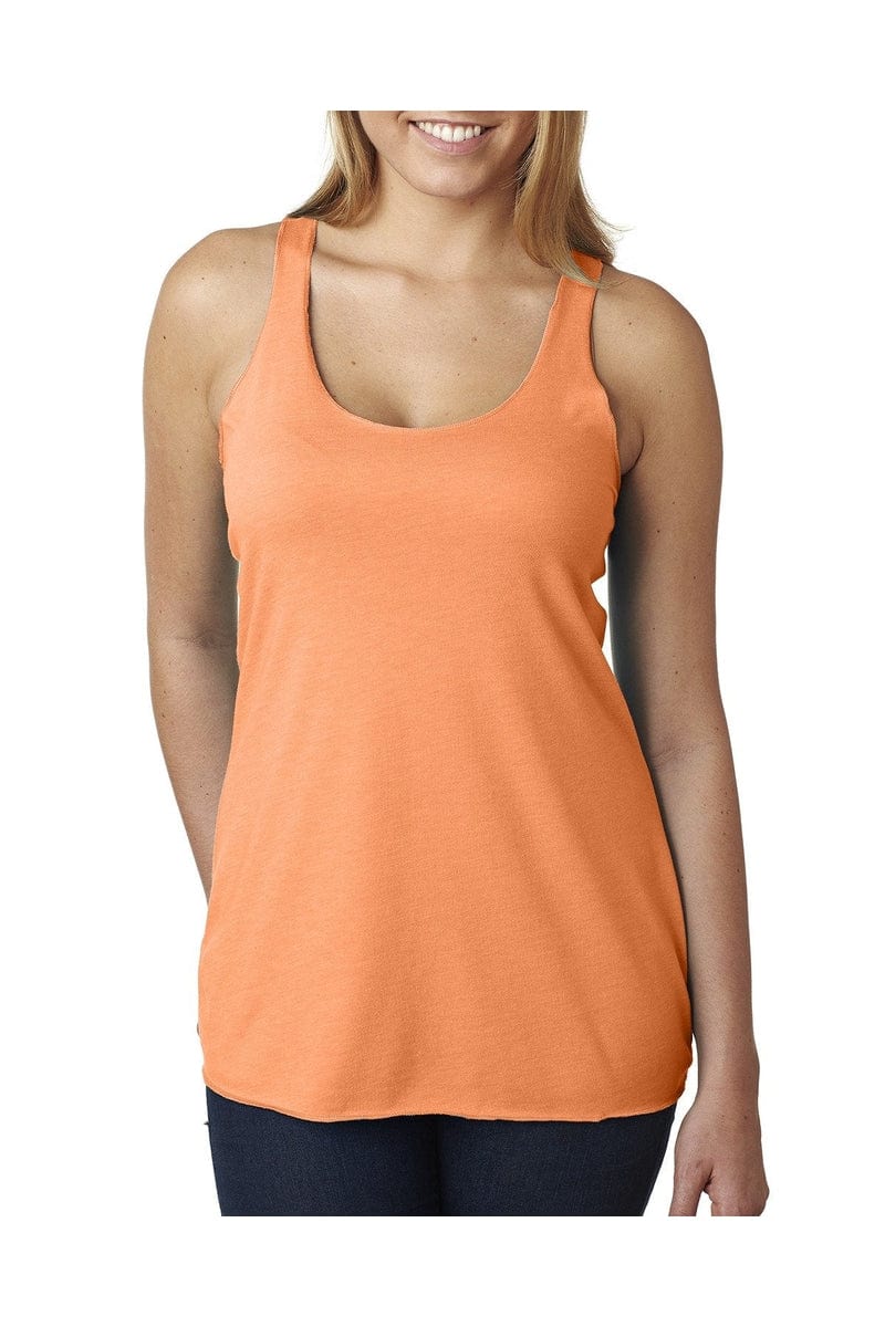 Next Level Tank Tops XS / Vin Light Orang Next Level 6733: Ladies' Triblend Racerback Tank