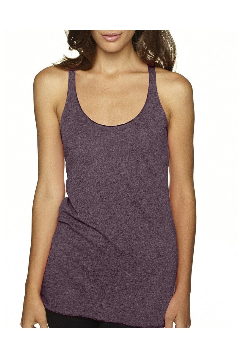 Next Level Tank Tops XS / Vintage Purple Next Level 6733: Ladies' Triblend Racerback Tank