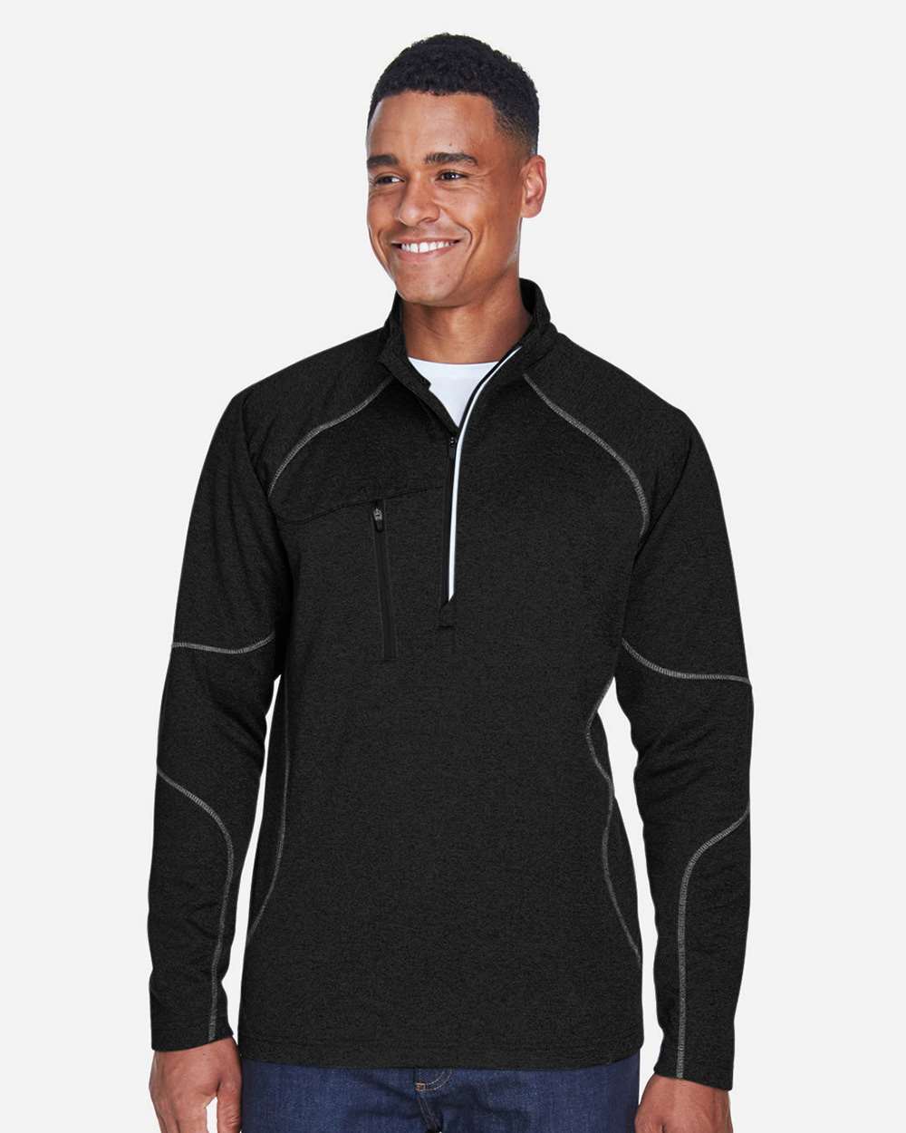 North End Knits & Layering North End 88175 Men's Catalyst Performance Fleece Quarter-Zip Pullover