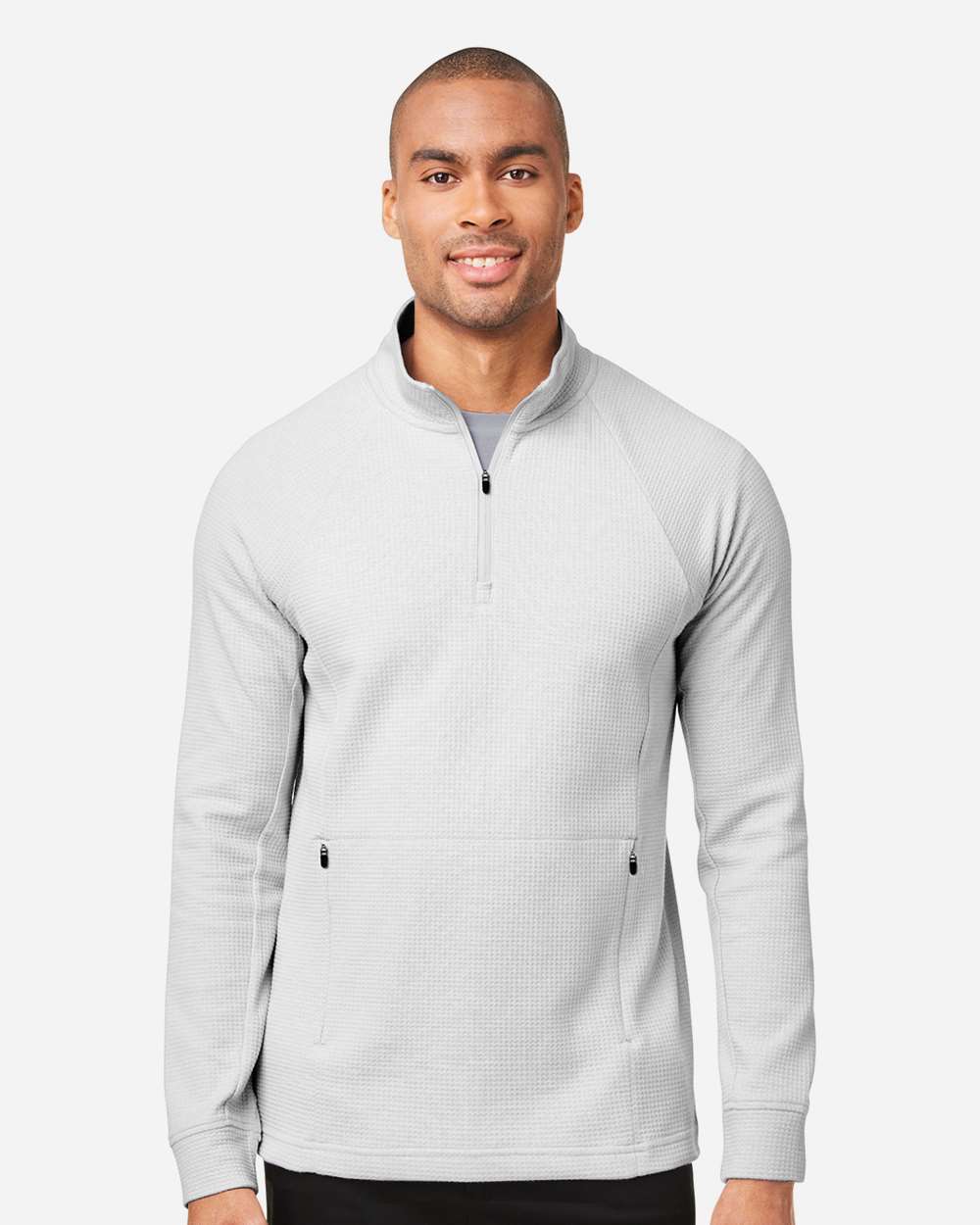 North End Knits & Layering North End NE200 Men's Rhythm Waffle Quarter-Zip Pullover