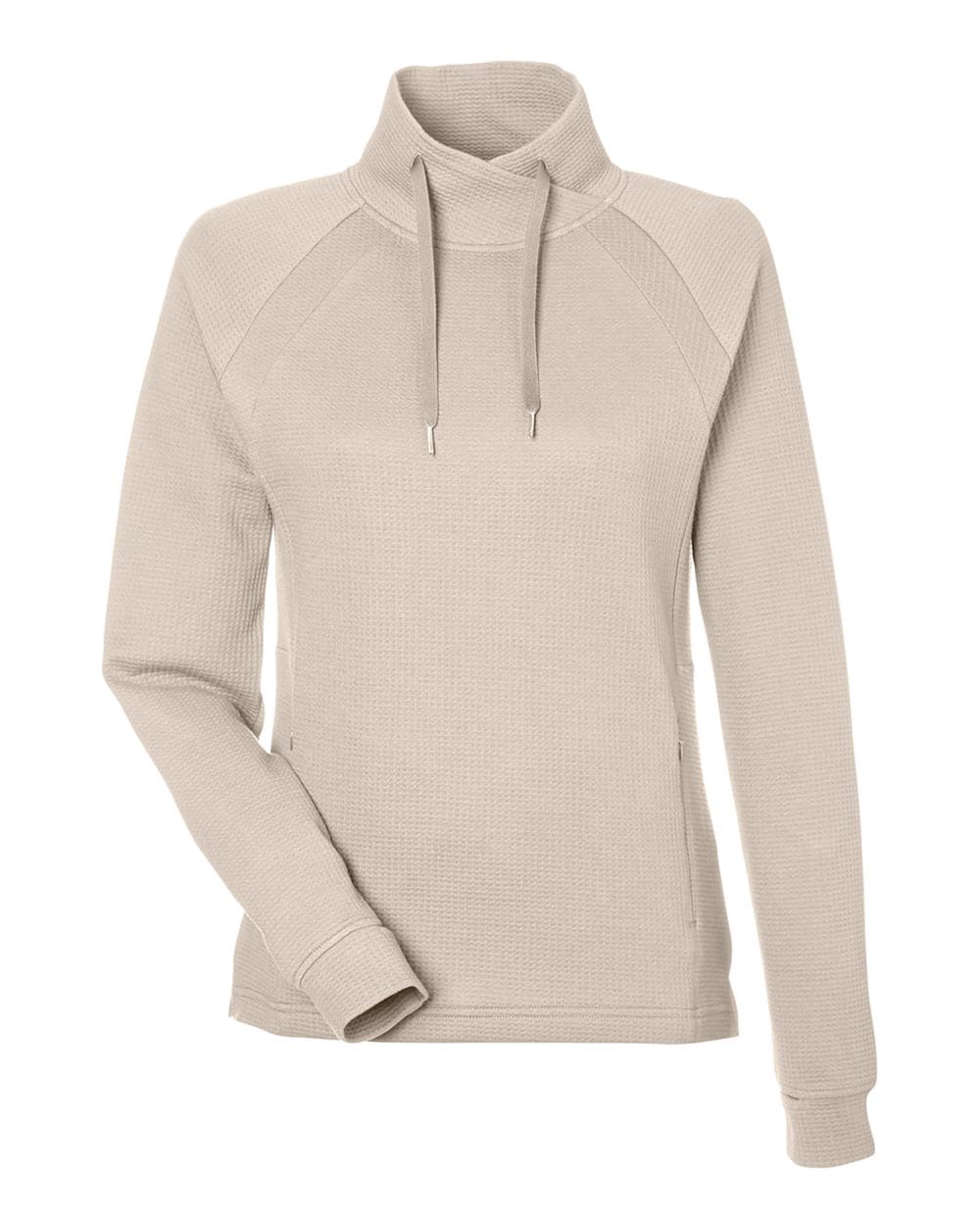 North End Knits & Layering North End NE200W Women's Rhythm Waffle Cross-Neck Pullover