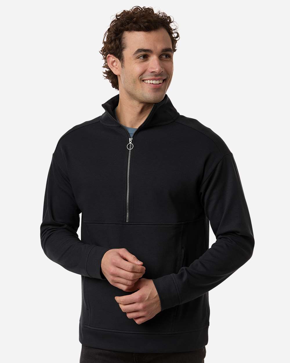 North End Knits & Layering North End NE220 Men's Mantra Half-Zip Ottoman Pullover