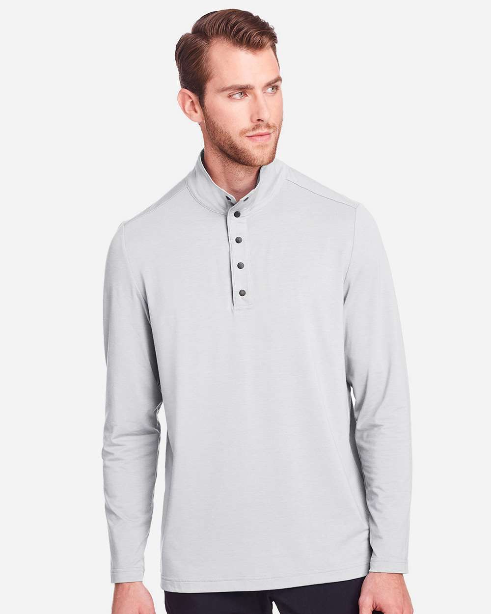 North End Knits & Layering North End NE400 Men's JAQ Stretch Performance Snap-Neck Pullover