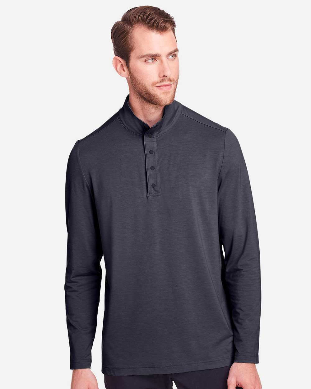 North End Knits & Layering North End NE400 Men's JAQ Stretch Performance Snap-Neck Pullover
