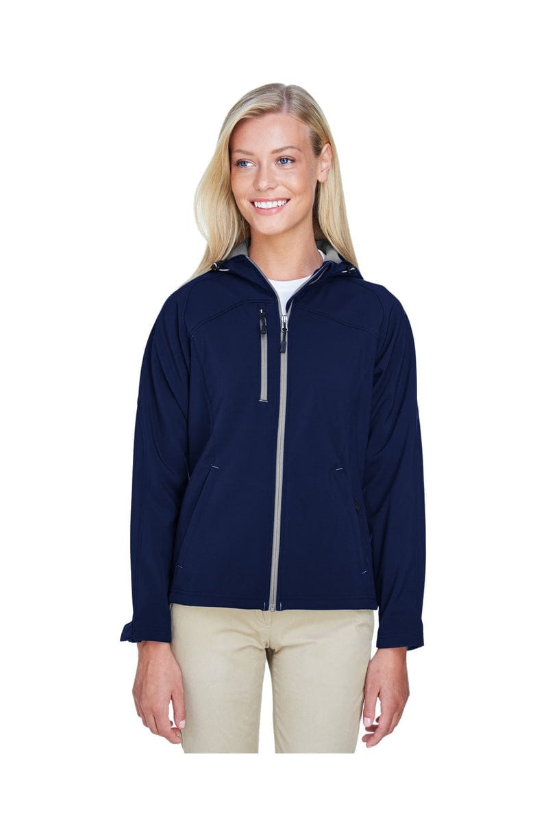 North End Outerwear North End 78166: Ladies' Prospect Two-Layer Fleece Bonded Soft Shell Hooded Jacket