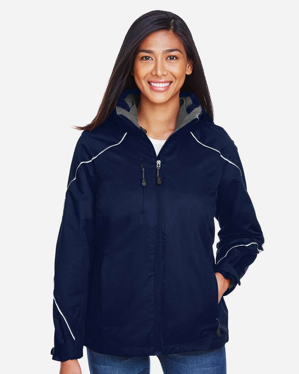 North End Outerwear North End 78196 Women's Angle 3-in-1 Jacket with Bonded Fleece Liner