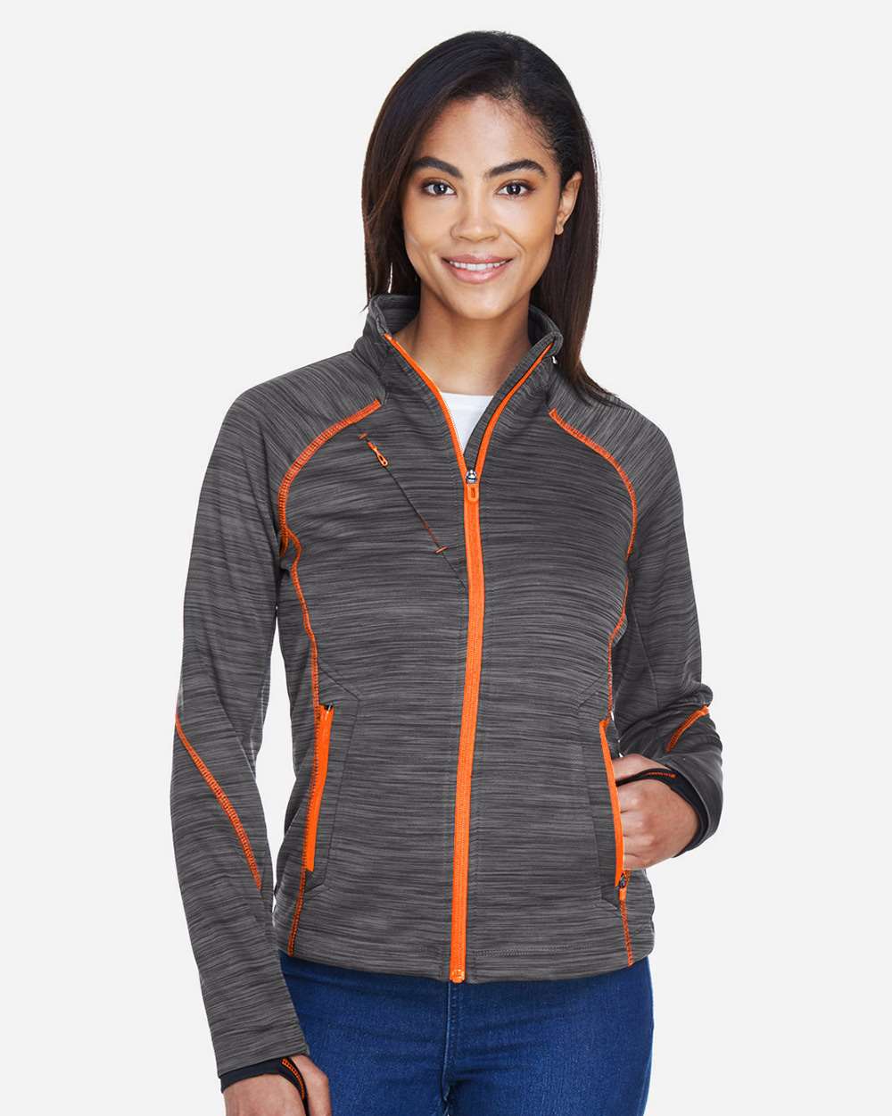 North End Outerwear North End 78697 Women's Flux Mélange Bonded Fleece Jacket