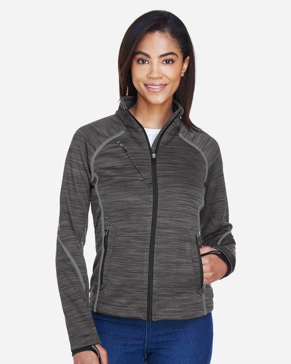North End Outerwear North End 78697 Women's Flux Mélange Bonded Fleece Jacket