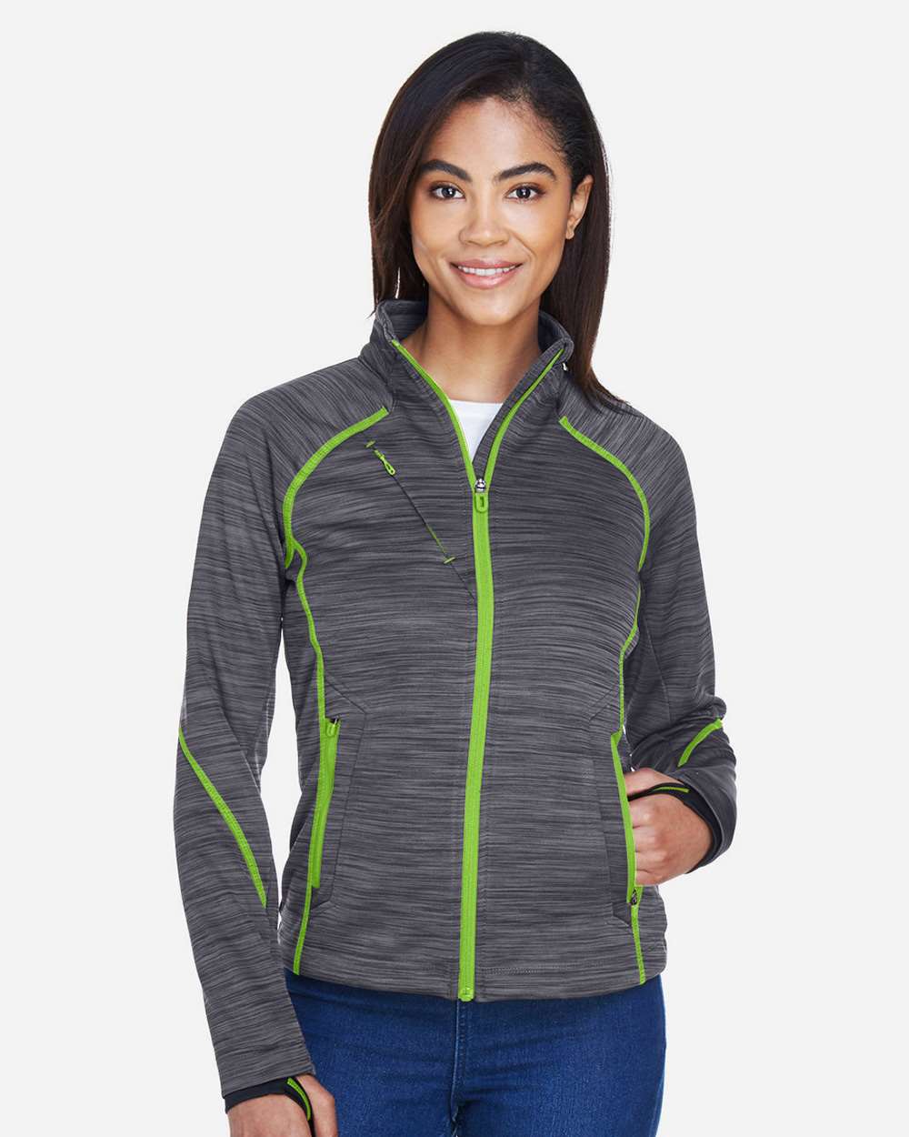 North End Outerwear North End 78697 Women's Flux Mélange Bonded Fleece Jacket