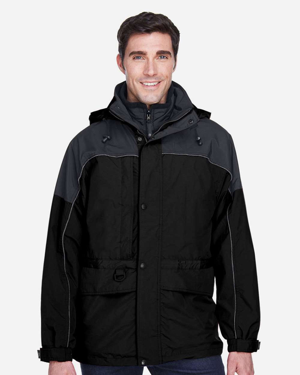 North End Outerwear North End 88006 Men's 3-in-1 Two-Tone Parka