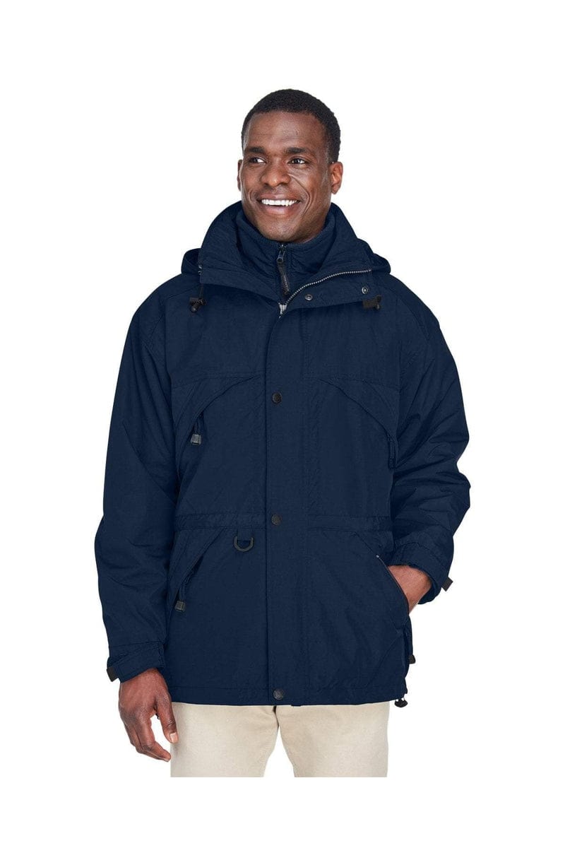 North End Outerwear North End 88007: Adult 3-in-1 Parka with Dobby Trim