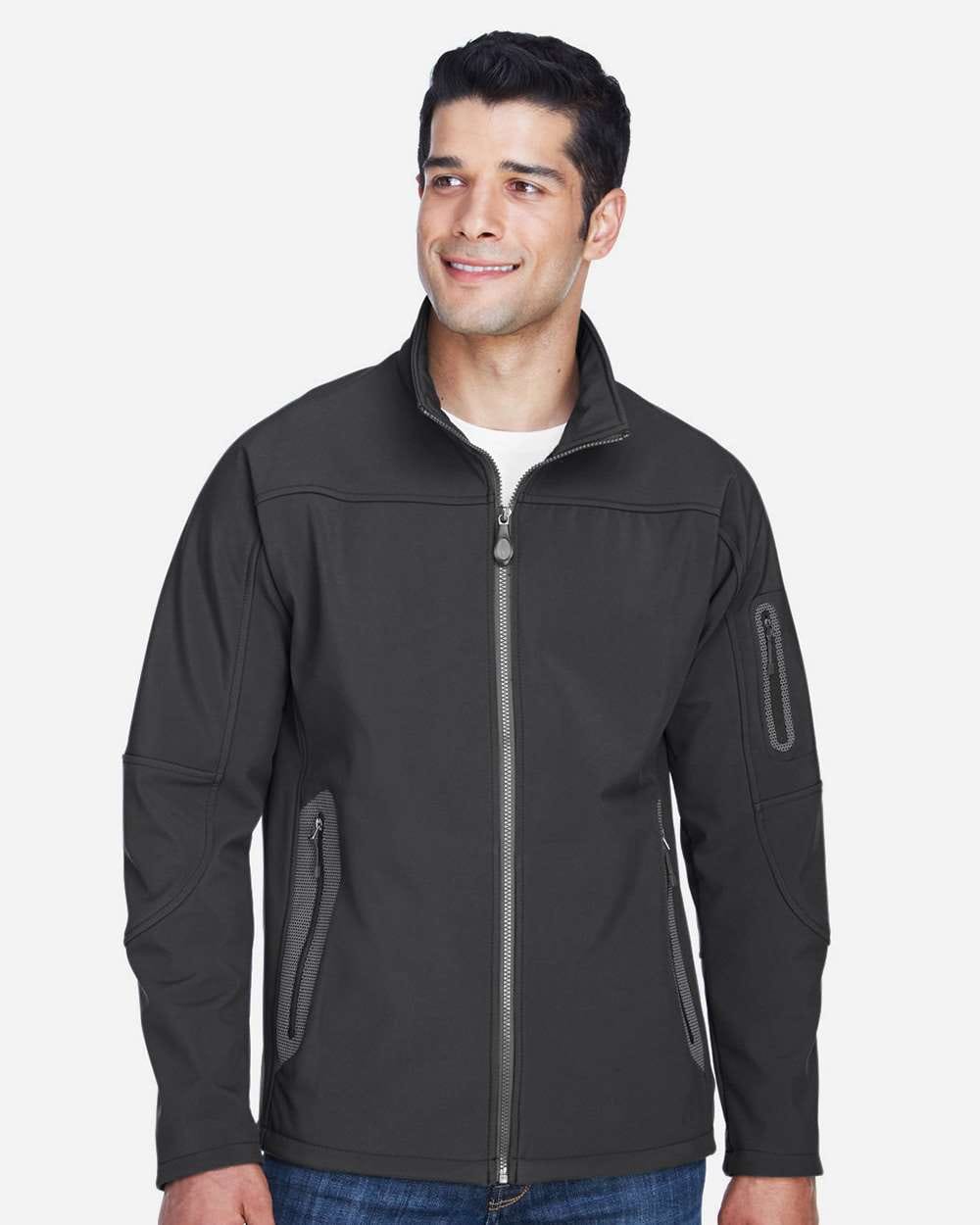 North End Outerwear North End 88138 Men's Three Layer Fleece Bonded Shell Technical Jacket