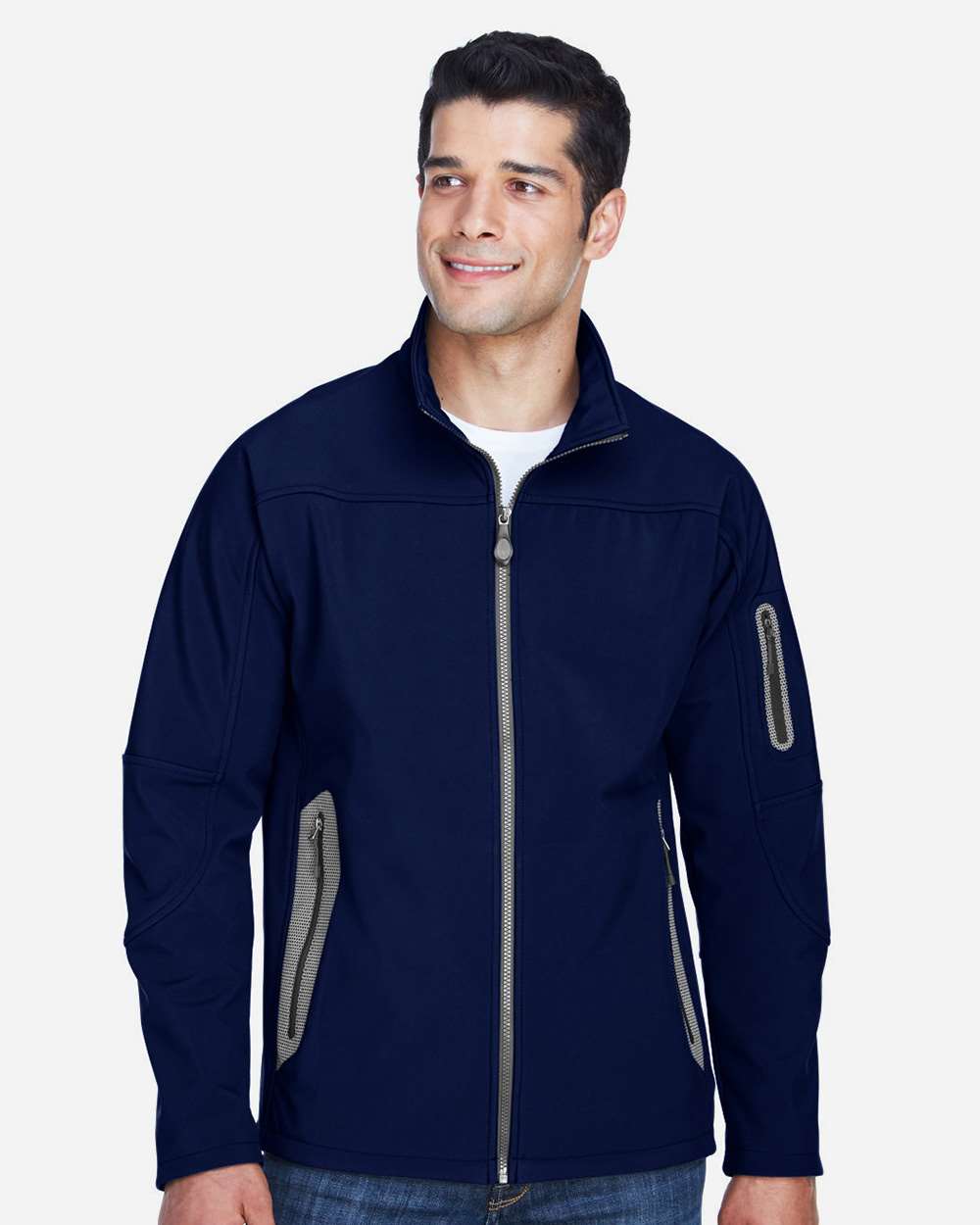 North End Outerwear North End 88138 Men's Three Layer Fleece Bonded Shell Technical Jacket
