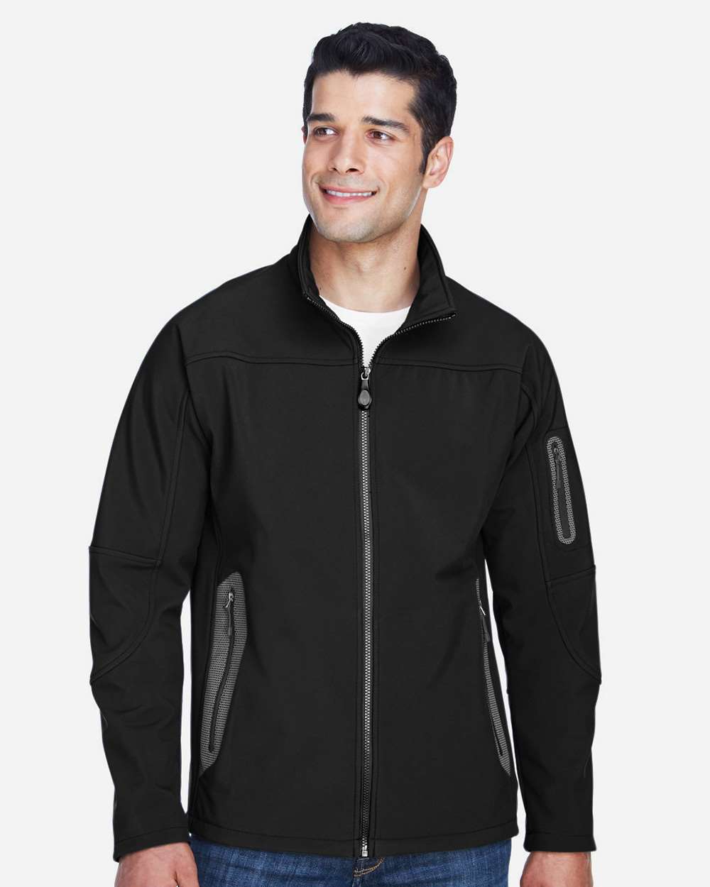 North End Outerwear North End 88138 Men's Three Layer Fleece Bonded Shell Technical Jacket