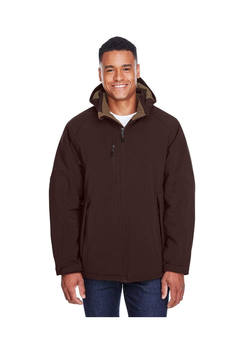 North End Outerwear North End 88159: Men's Glacier Insulated Three-Layer Fleece Bonded Soft Shell Jacket with Detachable Hood