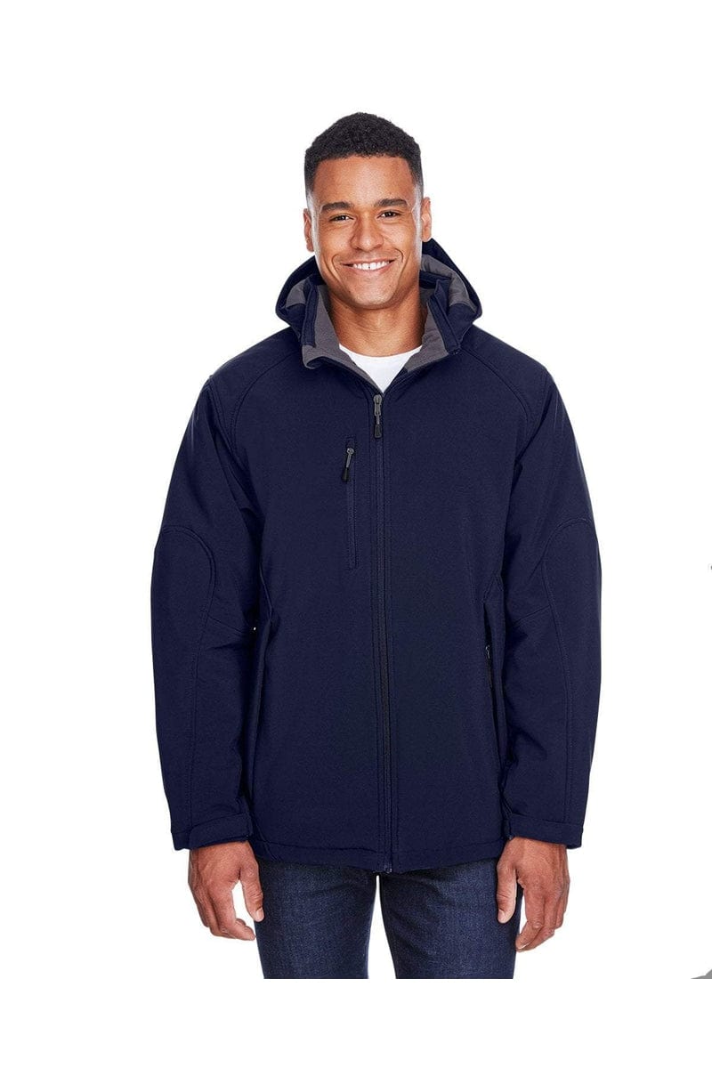 North End Outerwear North End 88159: Men's Glacier Insulated Three-Layer Fleece Bonded Soft Shell Jacket with Detachable Hood