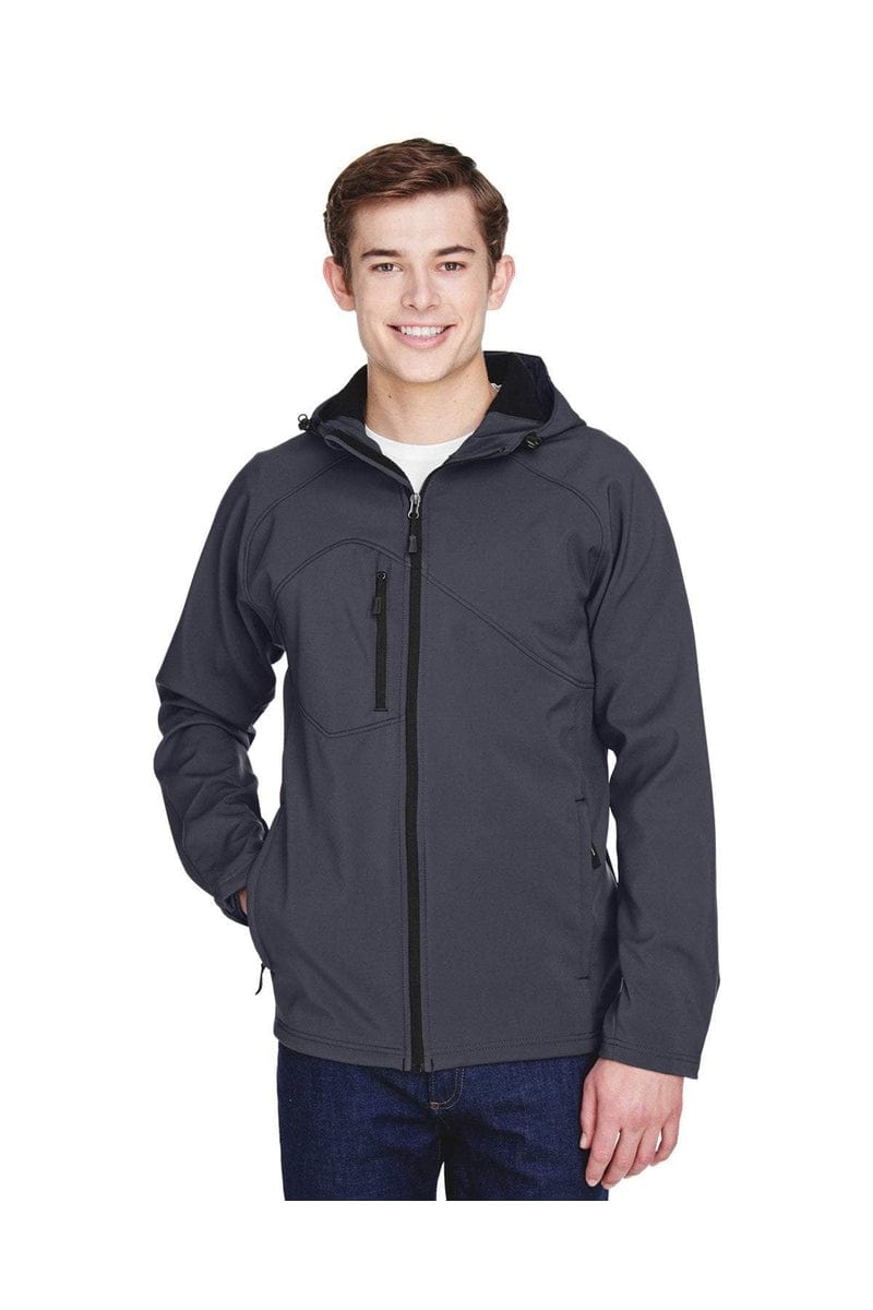 North End Outerwear North End 88166: Men's Prospect Two-Layer Fleece Bonded Soft Shell Hooded Jacket