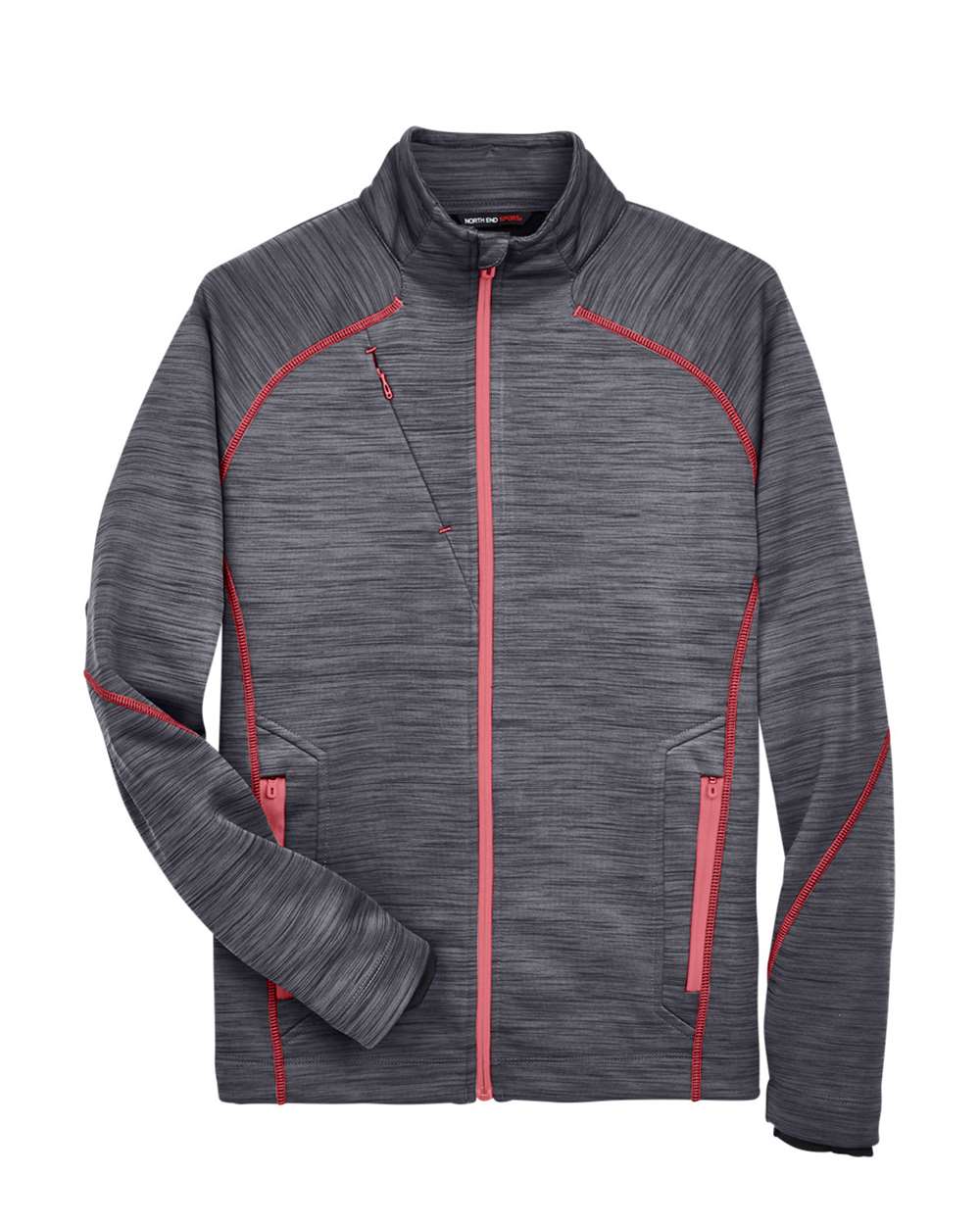 North End Outerwear North End 88697 Men's Flux Mélange Bonded Fleece Jacket