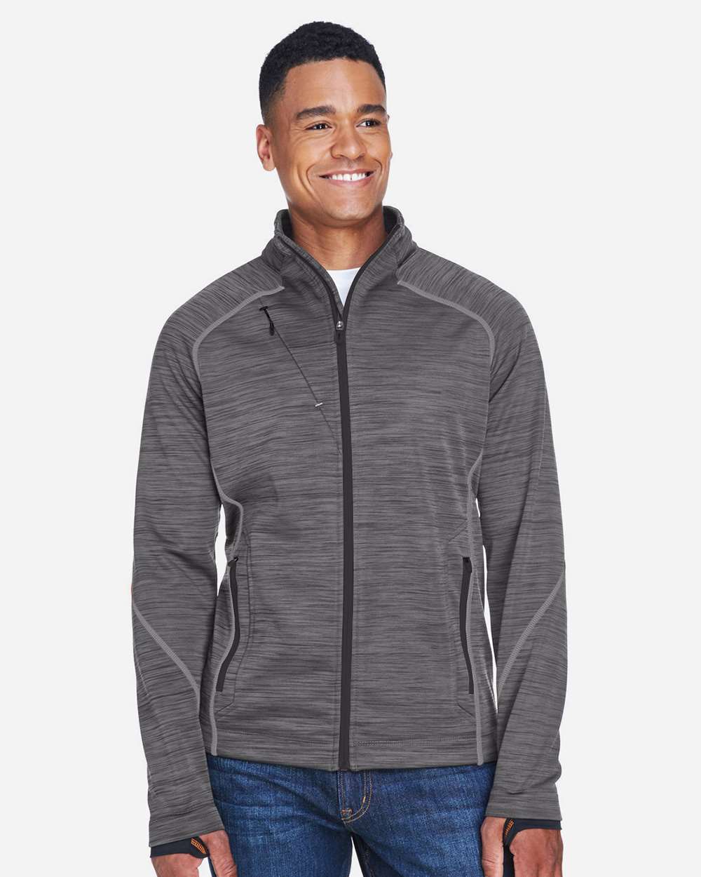 North End Outerwear North End 88697 Men's Flux Mélange Bonded Fleece Jacket