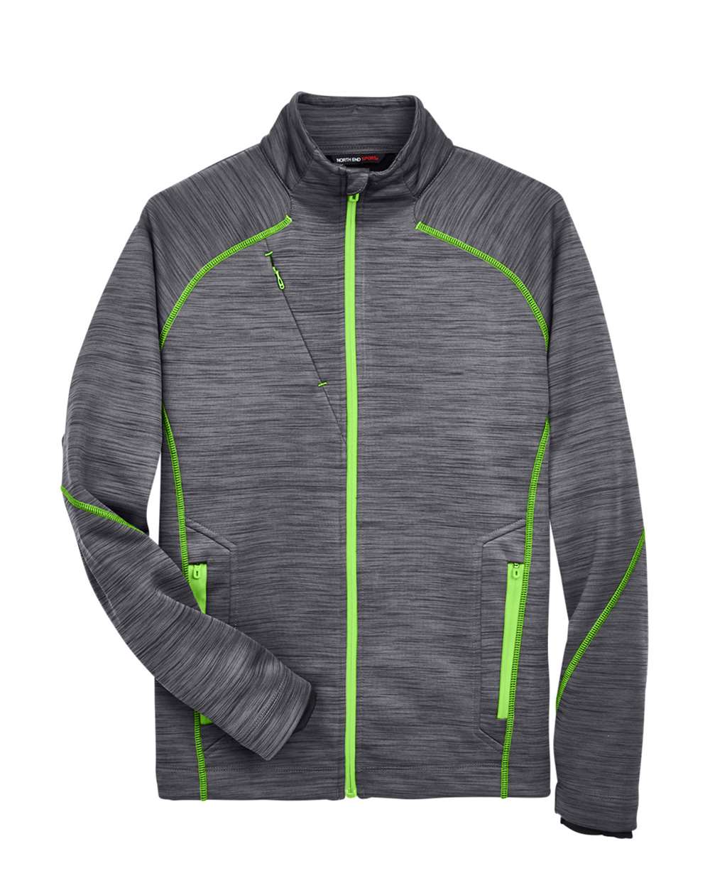 North End Outerwear North End 88697 Men's Flux Mélange Bonded Fleece Jacket