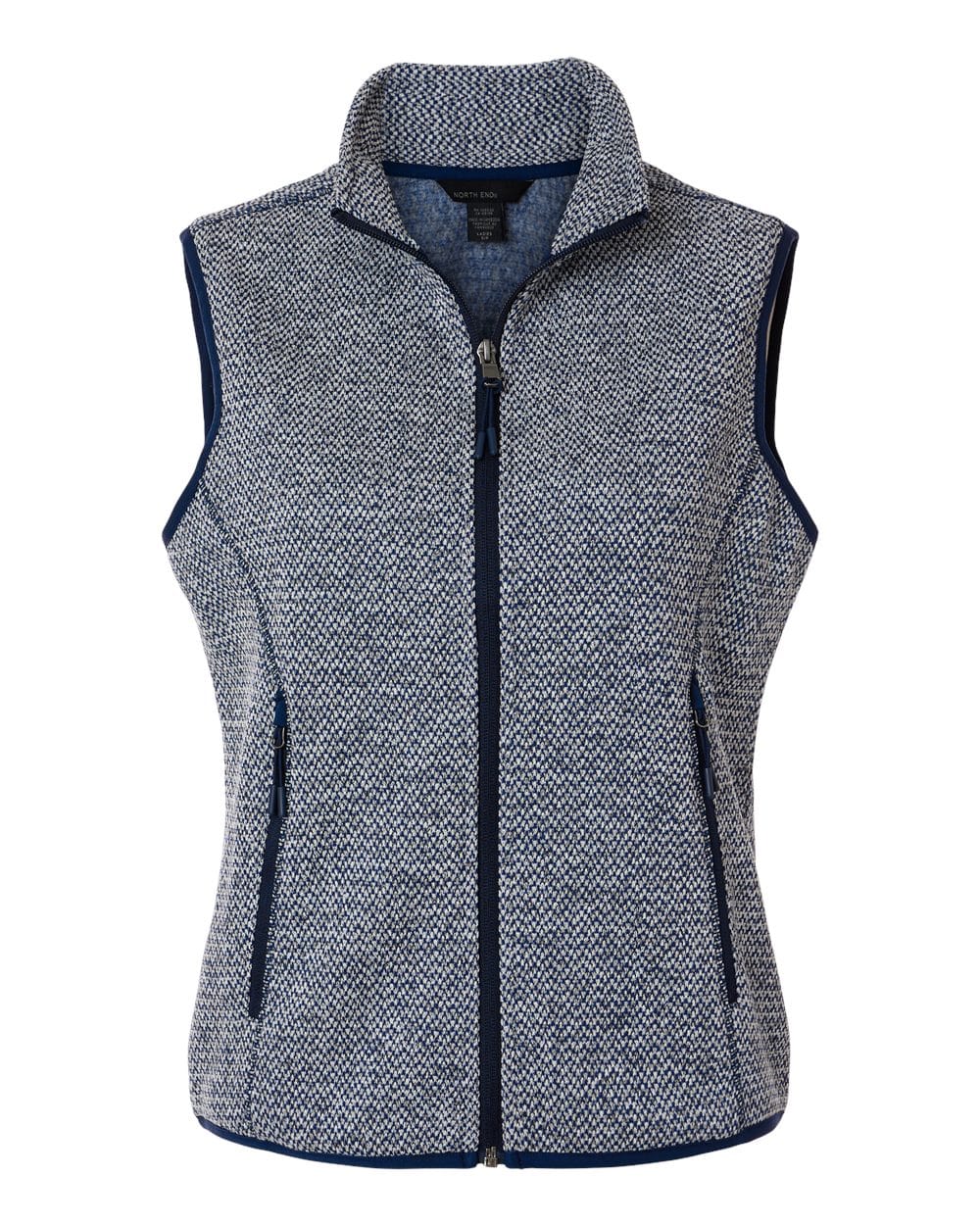 North End NE731W Women's Jasper Jacquard Fleece Vest in 