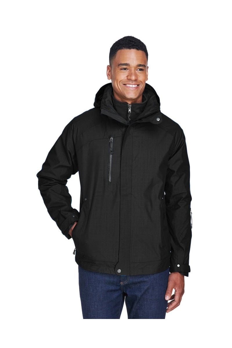North End Outerwear 5XL / Black North End 88178: Men's Caprice 3-in-1 Jacket with Soft Shell Liner