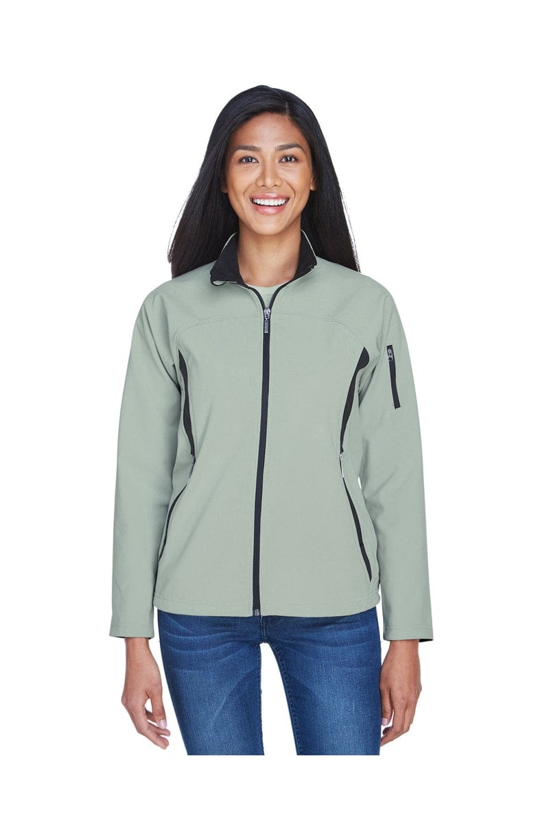 North End Outerwear S / Celadon North End 78034: Ladies' Three-Layer Fleece Bonded Performance Soft Shell Jacket