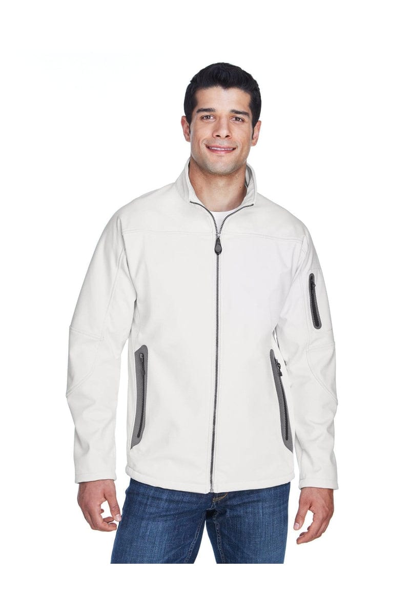North End Outerwear 5XL / Crystal Quartz North End 88138: Men's Three-Layer Fleece Bonded Soft Shell Technical Jacket