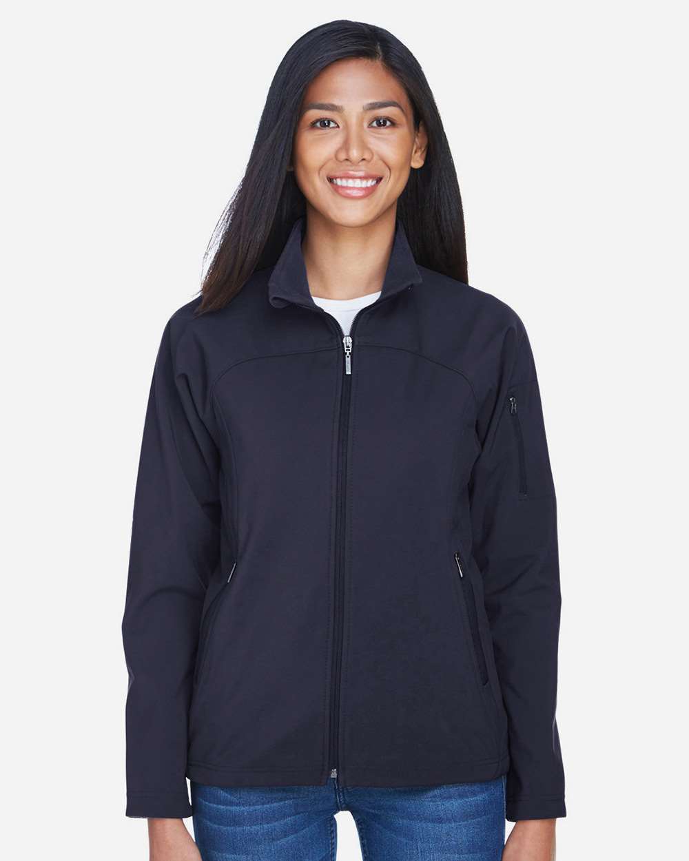 North End Outerwear S / Midnight Navy North End 78034 Women's 3-Layer Fleece Performance Soft Shell Jacket
