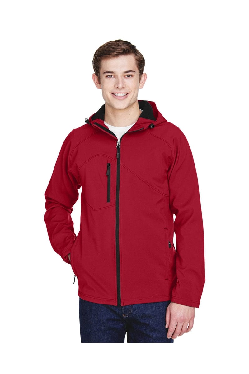 North End Outerwear S / Molten Red North End 88166: Men's Prospect Two-Layer Fleece Bonded Soft Shell Hooded Jacket