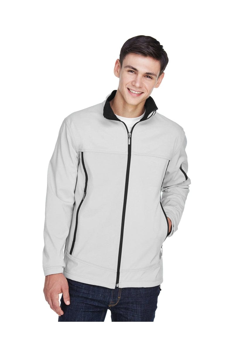 North End Outerwear S / Natural Stone North End 88099: Men's Three-Layer Fleece Bonded Performance Soft Shell Jacket
