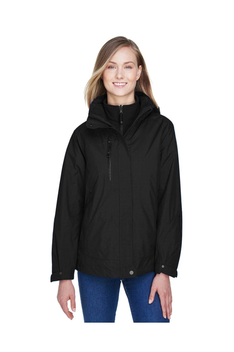 North End Outerwear XS / Black North End 78178: Ladies' Caprice 3-in-1 Jacket with Soft Shell Liner