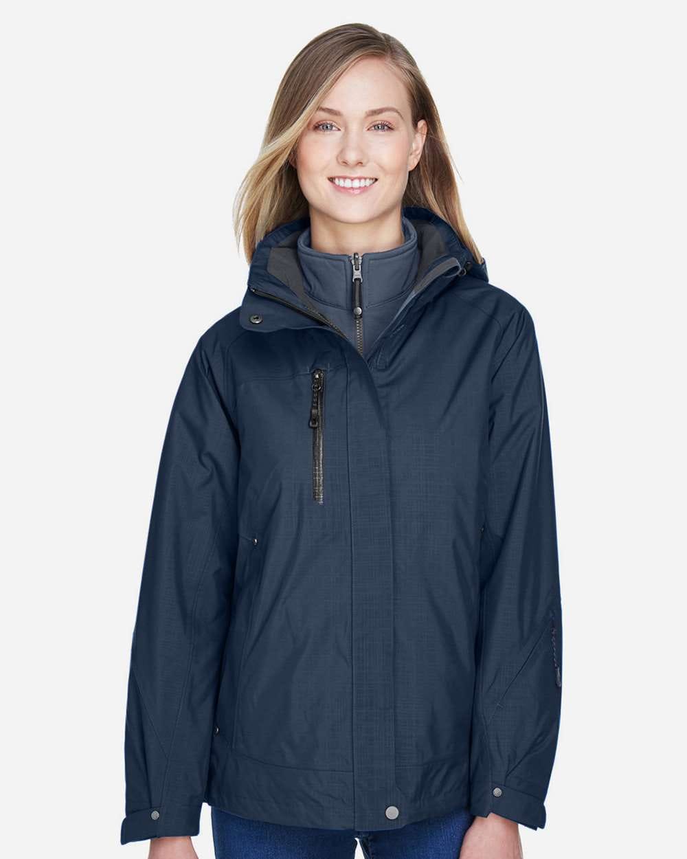 North End 78178 Women's Caprice 3-in-1 Jacket with Soft Shell Liner in Classic Navy