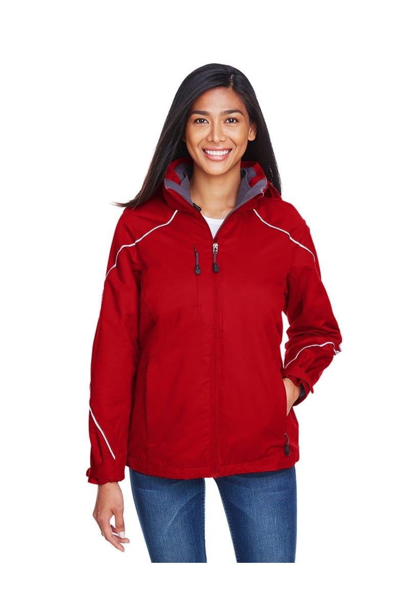 North End Outerwear XS / Classic Red North End 78196: Ladies' Angle 3-in-1 Jacket with Bonded Fleece Liner