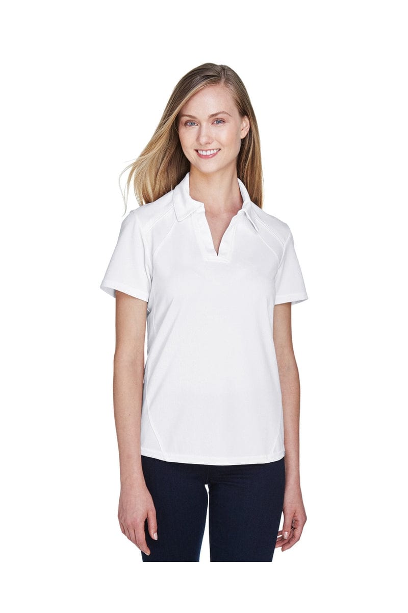 North End Polos/Knits XS / White North End 78632: Ladies' Recycled Polyester Performance Pique Polo