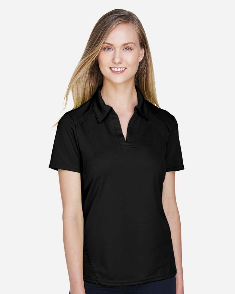 North End Polos North End 78632 Women's Recycled Polyester Performance Pique Polo